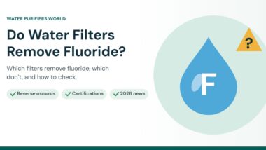 Illustration of a water drop with the letter F for fluoride
